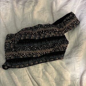 Rachel Allan Elegant Beaded Top